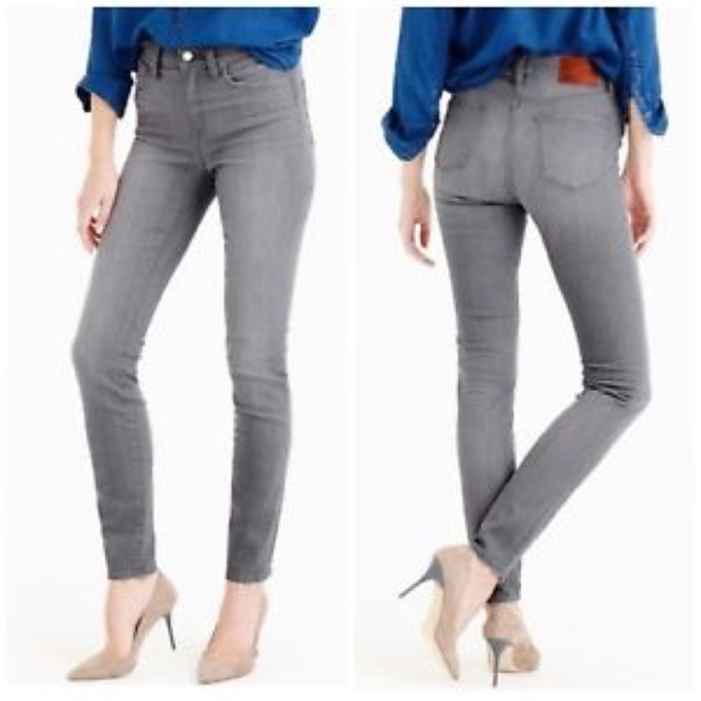 J CREW GREY LOOKOUT HIGH RISE SKINNY